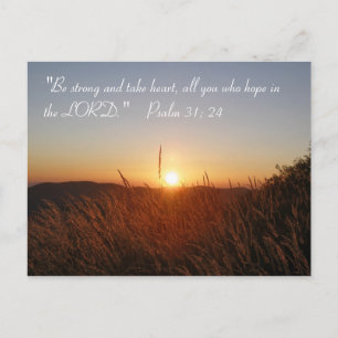 Cartão Postal Inspiração Salmo 31:24