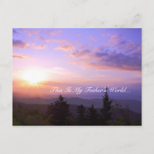 Cartão Postal Inspiracional: Este é o mundo do meu pai