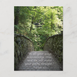 Cartão postal Inspiracional (Prov. 3:6)