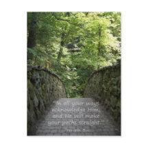 Cartão postal Inspiracional (Prov. 3:6)