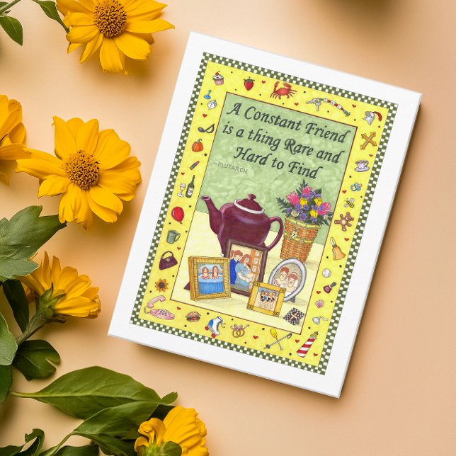 Cartão Postal Inspirador de Amizade Constante (Criador carregado)