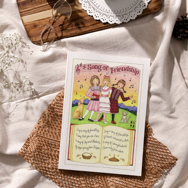 Cartão Postal Inspirador de Canção de Amizade (Criador carregado)