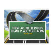 Cartão postal inspirador sem atalhos