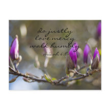 Inspirational Bible Verse Micah 6:8; Magnolia