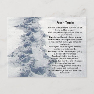Cartão Postal Inspirational Gifts Fresh Tracks