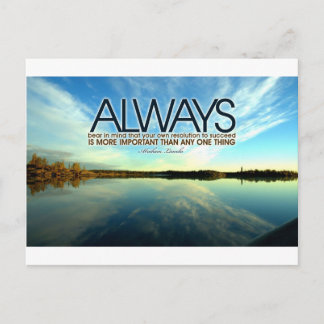 Cartão Postal Inspirational Quote -- Abraham Lincoln
