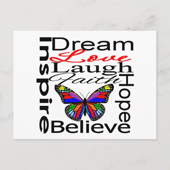 Cartão Postal Inspire Collage (Frente)