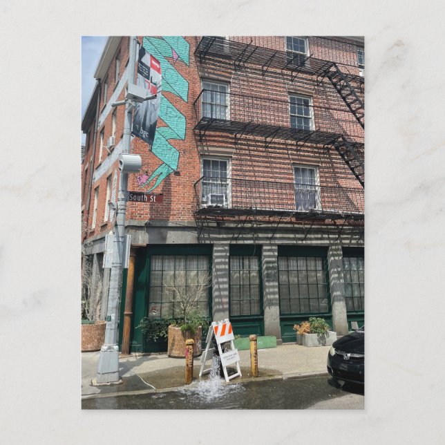 Cartão Postal Instantâneo de Arte Urbana do Edifício NYC (Frente)