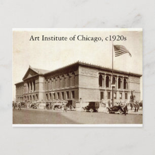 Cartão Postal Instituto de Arte de Chicago, anos 1920 Vintage