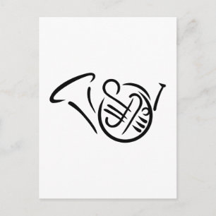 Cartão Postal Instrumento de chifre francês