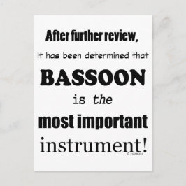 Cartão Postal Instrumento mais importante da Basson