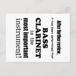 Cartão Postal Instrumento Mais Importante Do Bass Clarinet