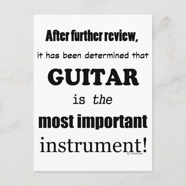 Cartão Postal Instrumento Mais Importante Do Violão (Frente)