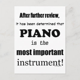 Cartão Postal Instrumento mais importante para o Piano