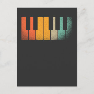 Cartão Postal Instrumento Musical das Chaves do Piano do Teclado