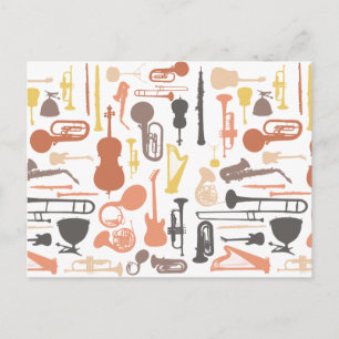 Cartão Postal Instrumentos de música