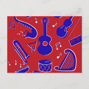 Cartão Postal Instrumentos Musicais