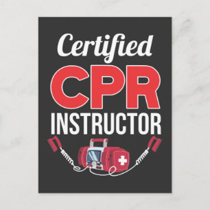 Cartão Postal Instrutor de RCP Certificado Funcionário Médico En