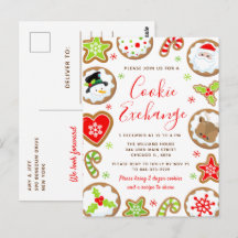 Intercâmbio de Biscoitos de Natal Vermelho e Verde