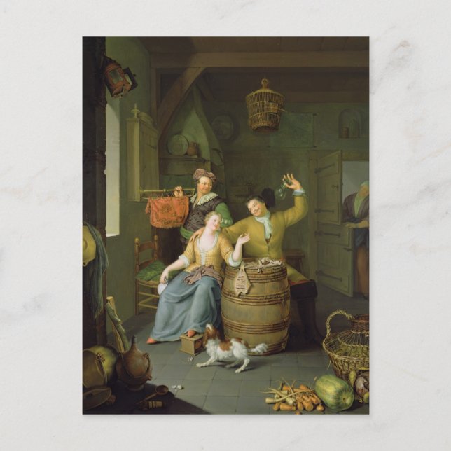 Cartão Postal Interior com um casal celebrando (Frente)