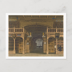 Cartão Postal Interior da Biblioteca Bodleian, ilustração de