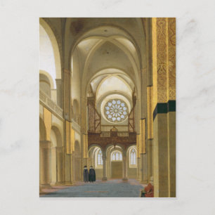Cartão Postal Interior das Marienkirche em Utrecht, 1638