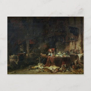 Cartão Postal Interior de um Estudo de Alquimista