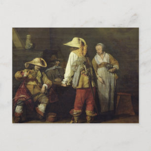 Cartão Postal Interior de uma pensão, 1636