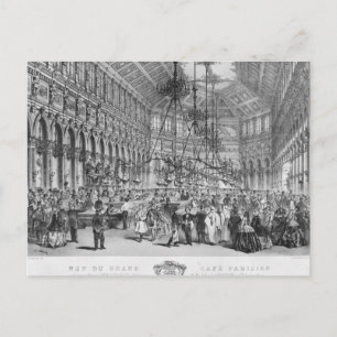 Cartão Postal Interior do "Grand Cafe Parisien", Paris