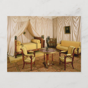 Cartão Postal Interior do quarto de Napoleão I 1800-03