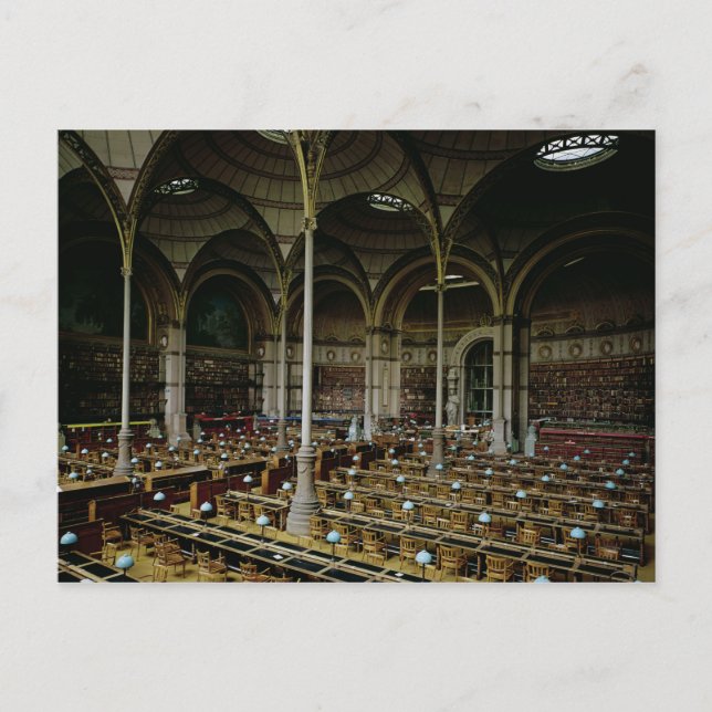 Cartão Postal Interior do Salle des Imprimes, 1868 (Frente)