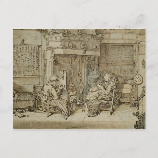 Cartão Postal Interior holandês, 1617 (Frente)