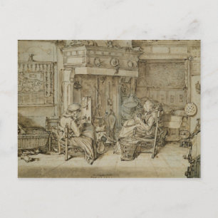 Cartão Postal Interior holandês, 1617