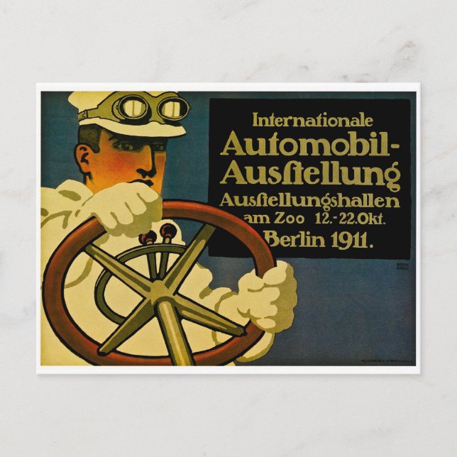 Cartão Postal Internacional Automobil-Ausftellung 1911 (Frente)