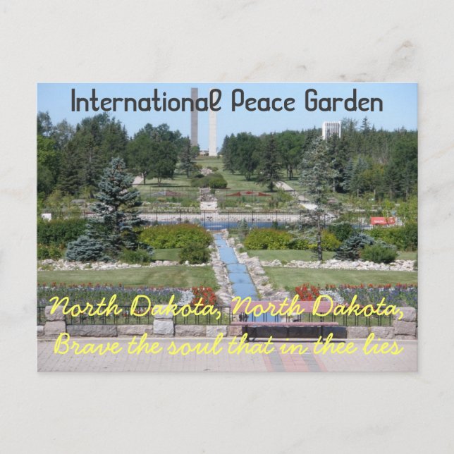 Cartão Postal International Peace Garden/ North Dakota Postcard (Frente)