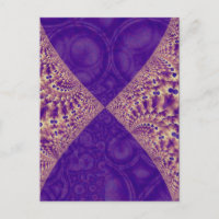 Intersecção de formas fractais roxas abstratas