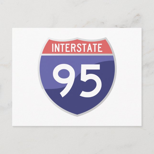 Cartão Postal Interstate 95 (I-95) Road Trip Viagem (Frente)