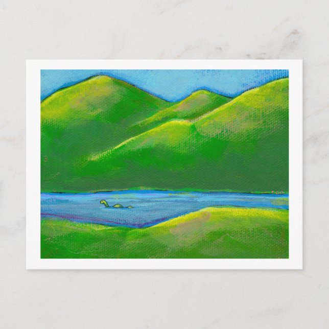 Cartão Postal Intitulado:  Privacidade - talvez monstro de Loch (Frente)