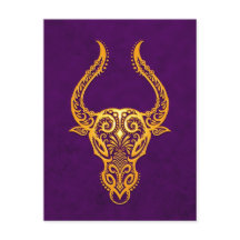 Intrate Yellow Taurus Zodiac em Roxo