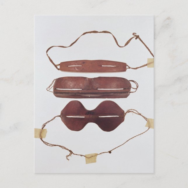 Cartão Postal Inuit sun/snow 'glasses' (Frente)