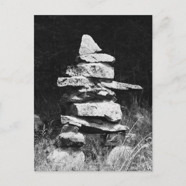 Cartão Postal Inukshuk é forte (Frente)