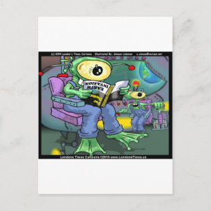 Cartão Postal Invasão da Terra 4 Dummies Engraçados Presentes Ca