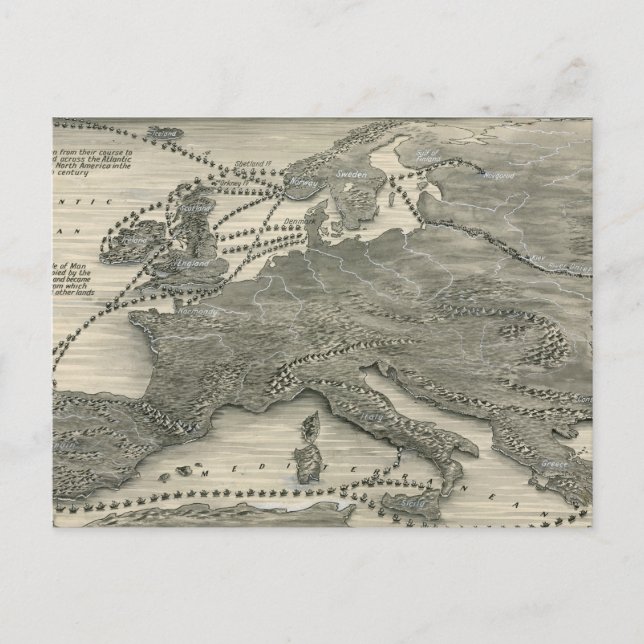 Cartão Postal Invasões Nórdicas (Frente)