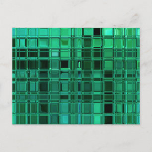 Cartão Postal Inveja a arte do Azulejo Mosaico de Padrão Verde