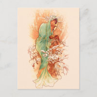 Inverno - Alphonse Mucha Art Nouveau