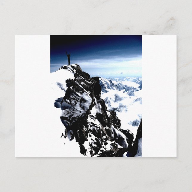 Cartão Postal Inverno da neve do alpinismo (Frente)