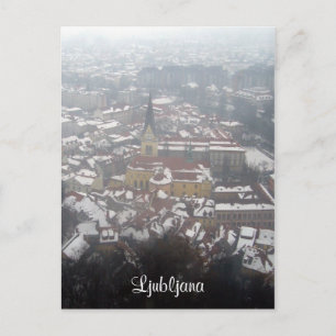 Cartão Postal inverno de ljubljana