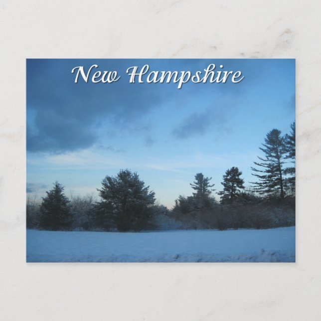 Cartão Postal Inverno de New Hampshire (Frente)