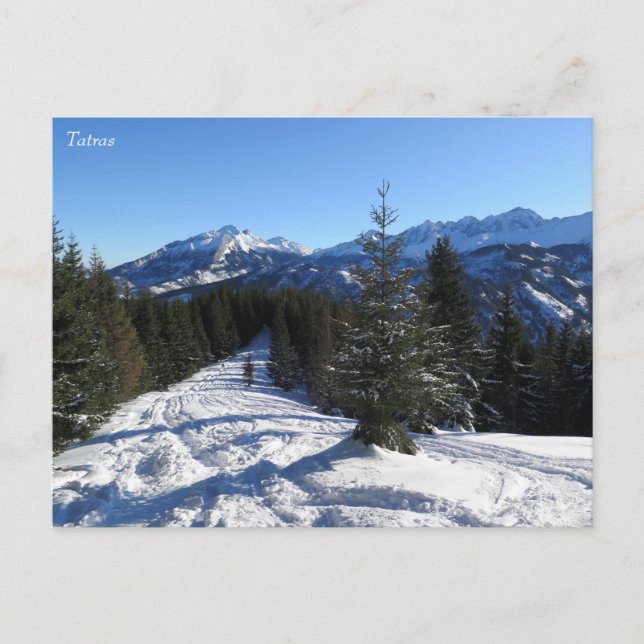 Cartão Postal Inverno de Tatras (Frente)