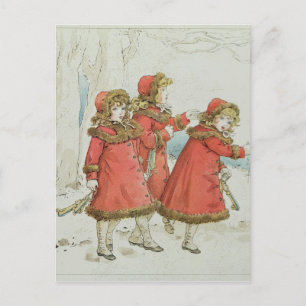 Cartão Postal Inverno do Livro de Túneis do Bebê de abril, 190